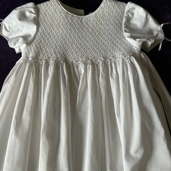 Isabel Garreton Beaded Pearl Christening Gown with Bonnet
